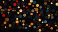 Olden Spots on Black Background, abstract illustration Royalty Free Stock Photo