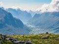 Oldenvatnet lake from Skredfjellet top, Norway Royalty Free Stock Photo