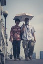 Older asian couple portrait - people street photography bangkok