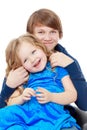 Older brother with younger sister. Royalty Free Stock Photo