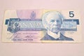 Old Canadian file dollar bill side 2