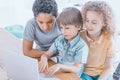 Older children help younger colleagues