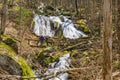 Older Couple at the Base of Wigwam Falls, Virginia, USA Royalty Free Stock Photo