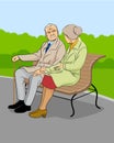 Older couple in the park