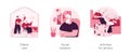 Older generation lifestyle abstract concept vector illustrations.