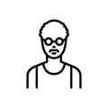 Black line icon for Older, elderly and senior Royalty Free Stock Photo