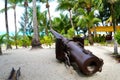 Older Japanese guns on the island of Saipan.