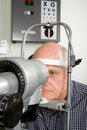 Older man having eye examination Royalty Free Stock Photo