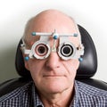 Older man having eye examination Royalty Free Stock Photo