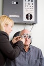 Older man having eye examination Royalty Free Stock Photo