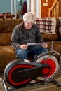 Senior Assembling an exercise bike