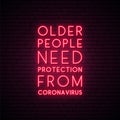 Older people need protection from coronavirus - quote for protection from coronavirus.