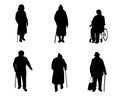 Older people silhouettes