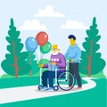 Older person day concept illustration, International day of older persons vector, happy grand parents day,older persons concept. v