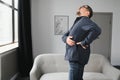 Older Senior Man With Back Pain Or Backpain Royalty Free Stock Photo