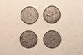 collection silver coins old vintage antique