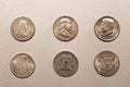 collection silver coins old vintage antique