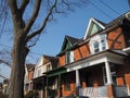 Older urban houses with gables Royalty Free Stock Photo
