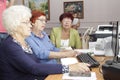 Older women in social center on the international day of an elderly person