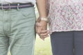 Olderly Couple Happiness Romantic Holding Hand Concept