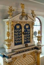 Plymouth Orthodox Ashkenazi Synagogue England. Interior Royalty Free Stock Photo