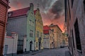 The oldest buildings in Riga. Three Brothers Houses. Royalty Free Stock Photo