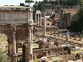 The oldest city square in Rome - Roman Forum, Italy Royalty Free Stock Photo