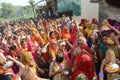 The oldest custom of Rajasthan is the hotty or the elder girls who headed to the Kals Leke temple on their head. Royalty Free Stock Photo