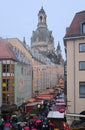 Oldest Christmas market street in Germany in Dresden