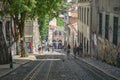 The oldest Lisbon Funicular Gloria Elevador da Gloria