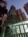Jamia Mosque at dusk illuminated Royalty Free Stock Photo