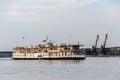 The oldest paddle steamer of Russia of N.V.Gogol on the river Northern Dvina. Royalty Free Stock Photo