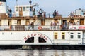 The oldest paddle steamer of Russia of N.V.Gogol on the river Northern Dvina. Royalty Free Stock Photo