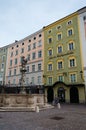 The oldest pharmacy in Salzburg. Street, landmark.