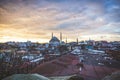 Oldest rooftop of Istanbul with view of historical part of the city