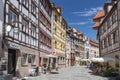 The Oldest Street In Nuremberg Weissgerbergasse with traditional half timbered German houses. Nuremberg, Bavaria, Germany. Royalty Free Stock Photo