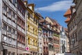 The Oldest Street In Nuremberg Weissgerbergasse with traditional half timbered German houses. Nuremberg, Bavaria, Germany Royalty Free Stock Photo