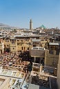 Oldest tannery at Medina of Fez, Morocco Royalty Free Stock Photo