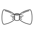 Oldfashion bow tie icon, outline style Royalty Free Stock Photo