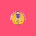 Oldies bicycle company Indian vector mascot logo