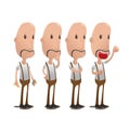 Oldman Cartoon Character Collection Set Vector