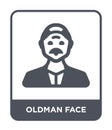 oldman face icon in trendy design style. oldman face icon isolated on white background. oldman face vector icon simple and modern