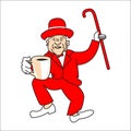 OLDMAN HOLDING CUP VECTOR