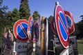 Olds road signs Royalty Free Stock Photo