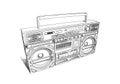 Oldschool boombox Royalty Free Stock Photo