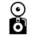 Oldschool camera icon , simple style