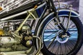 Oldschool motorcycle with polished parts Royalty Free Stock Photo