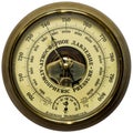 Oldstyle aneroid barometer Royalty Free Stock Photo