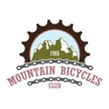 Mountain bicycles travel company logo