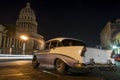 Oldtimer parked in front of cuban Capitolio